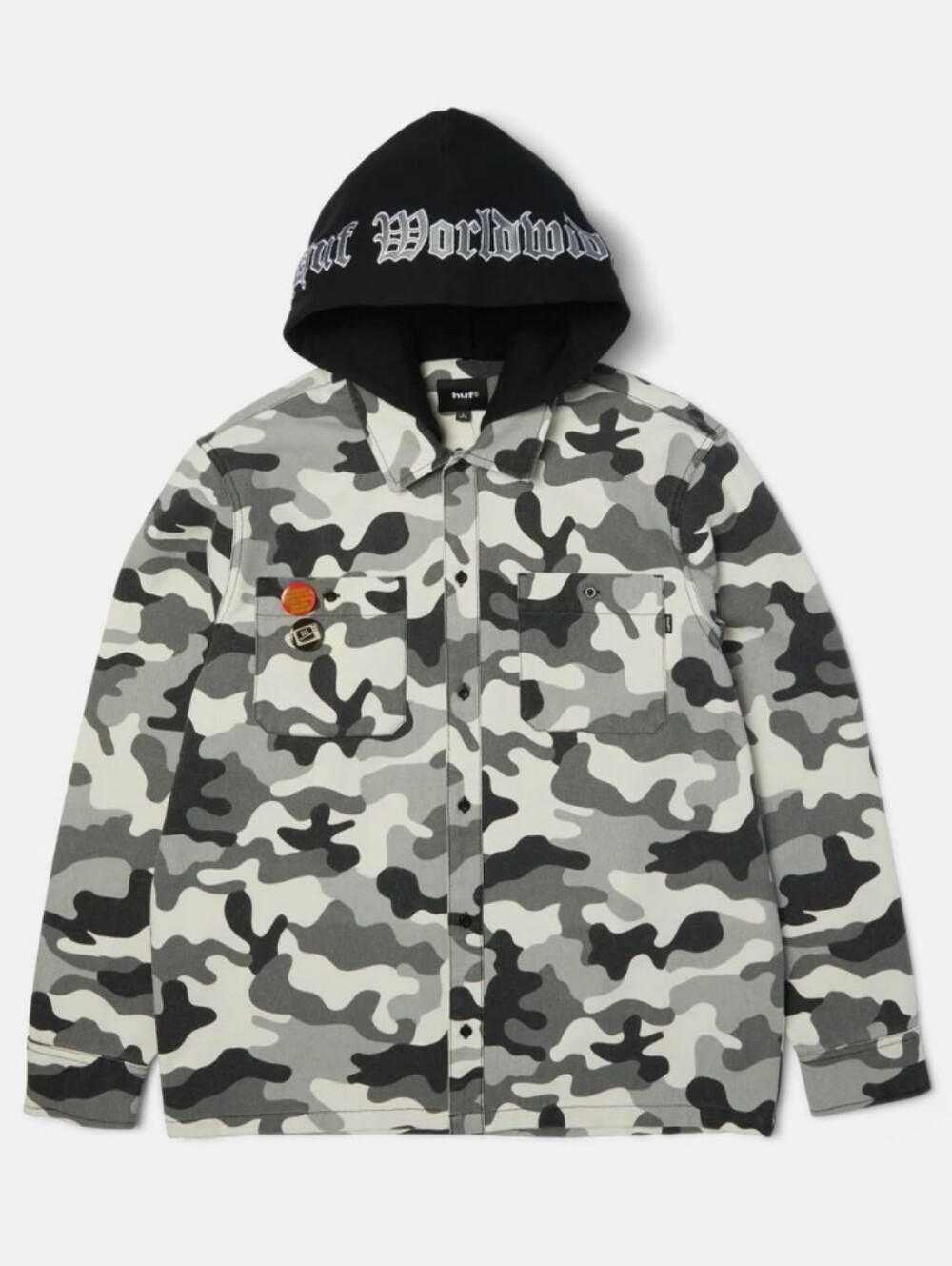 HUF Olympia Camo Hooded Overshirt Jacket